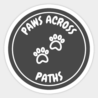 Paws Across Paths Dog Hiking Sticker